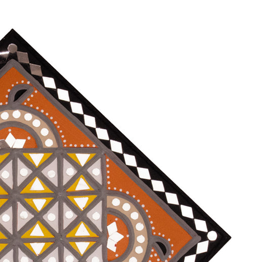 Lippan Kam (Mud Mirrorwork) - Hand Crafted Ethnic Wall Decor - SKU : 0358