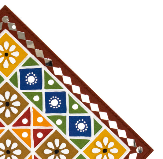 Lippan Kam (Mud Mirrorwork) - Hand Crafted Ethnic Wall Decor - SKU : 0357