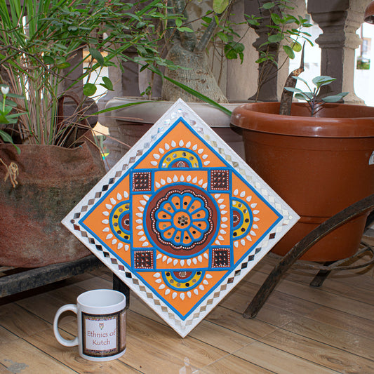 Lippan Kam (Mud Mirrorwork) - Hand Crafted Ethnic Wall Decor - SKU : 0306