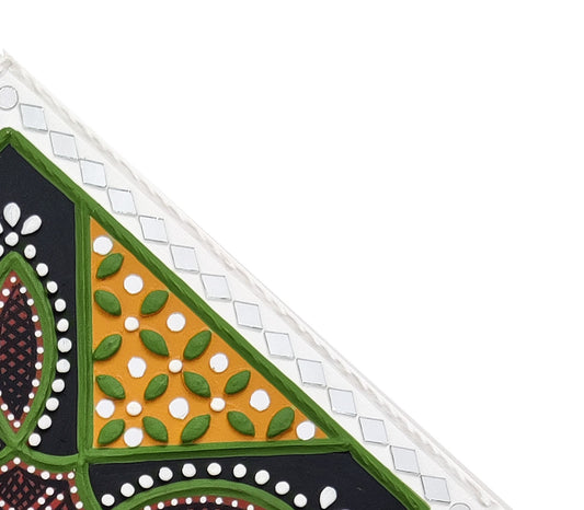 Lippan Kam (Mud Mirrorwork) - Hand Crafted Ethnic Wall Decor - SKU : 0352