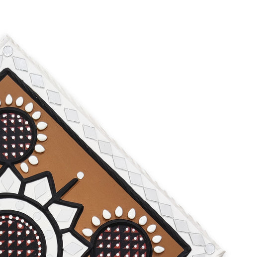 Lippan Kam (Mud Mirrorwork) - Hand Crafted Ethnic Wall Decor - SKU : 0348