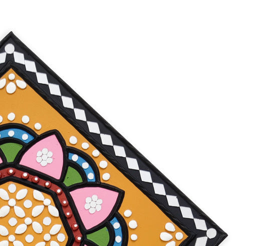 Lippan Kam (Mud Mirrorwork) - Hand Crafted Ethnic Wall Decor - SKU : 0347