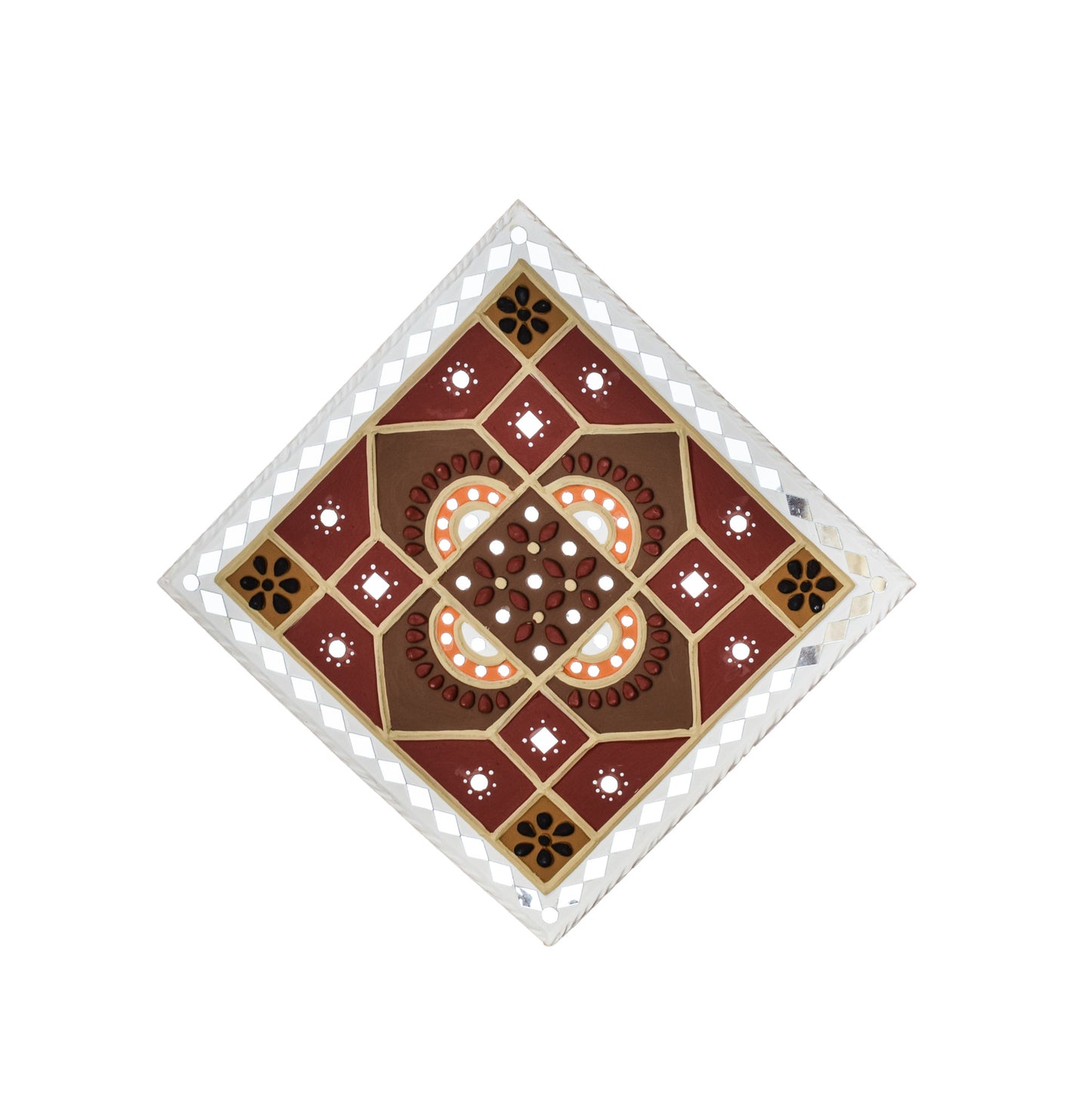Lippan Kam (Mud Mirrorwork) - Hand Crafted Ethnic Wall Decor - SKU : 0319