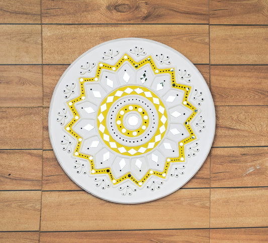 Lippan Kam (Mud Mirrorwork) - Hand Crafted Ethnic Wall Decor - SKU : 0343