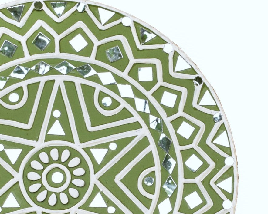 Lippan Kam (Mud Mirrorwork) - Hand Crafted Ethnic Wall Decor - SKU : 0327