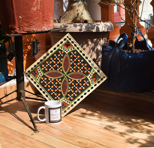 Lippan Kam (Mud Mirrorwork) - Hand Crafted Ethnic Wall Decor - SKU : 0284