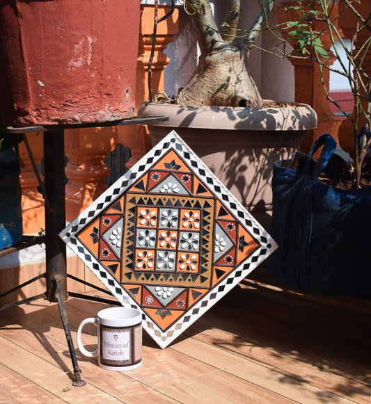 Lippan Kam (Mud Mirrorwork) - Hand Crafted Ethnic Wall Decor - SKU : 0283