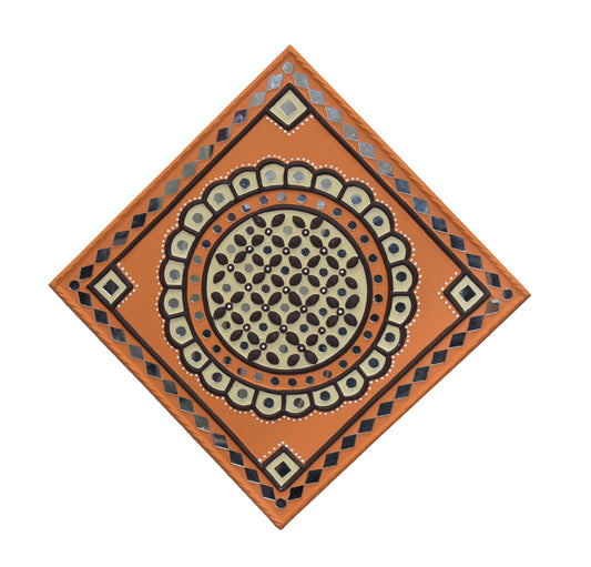 Lippan Kam (Mud Mirrorwork) - Hand Crafted Ethnic Wall Decor - SKU : 0282