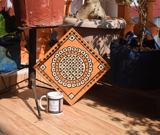 Lippan Kam (Mud Mirrorwork) - Hand Crafted Ethnic Wall Decor - SKU : 0282