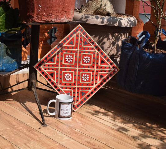 Lippan Kam (Mud Mirrorwork) - Hand Crafted Ethnic Wall Decor - SKU : 0281