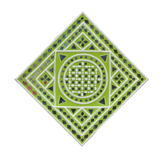 Lippan Kam (Mud Mirrorwork) - Hand Crafted Ethnic Wall Decor - SKU : 0280