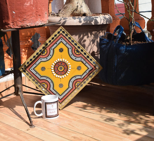 Lippan Kam (Mud Mirrorwork) - Hand Crafted Ethnic Wall Decor - SKU : 0278