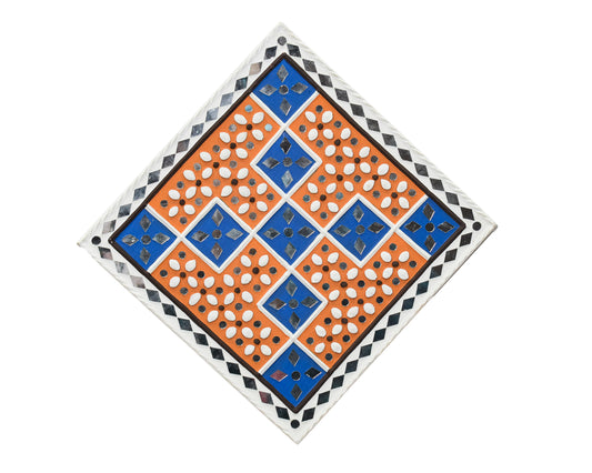 Lippan Kam (Mud Mirrorwork) - Hand Crafted Ethnic Wall Decor - SKU : 0277