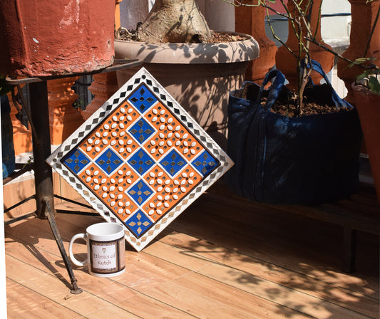 Lippan Kam (Mud Mirrorwork) - Hand Crafted Ethnic Wall Decor - SKU : 0277