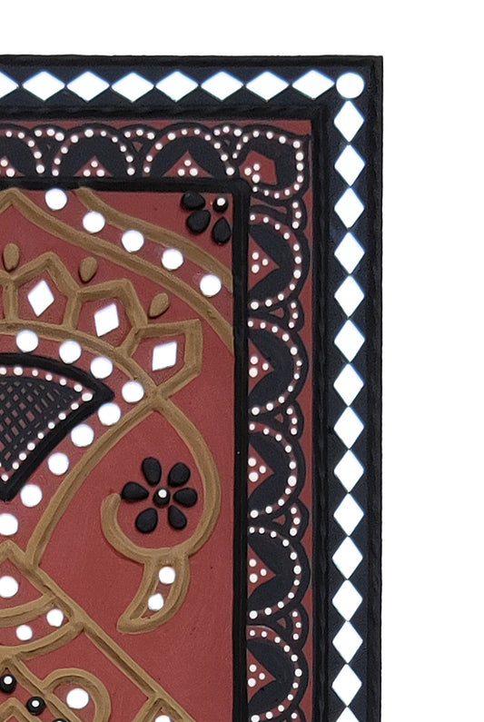 Lippan Kam (Mud Mirrorwork) - Hand Crafted Ethnic Wall Decor - SKU : 0364