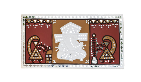 Lippan Kam (Mud Mirrorwork) - Hand Crafted Ethnic Wall Decor - SKU : 0316