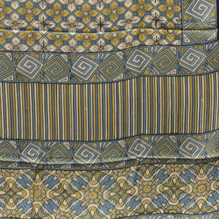 Ajrakh Modal Silk Natural Dye Hand Block Print Saree with Ajrakh Blouse Piece - 6 Mtr Length    -  SKU : ID02201S