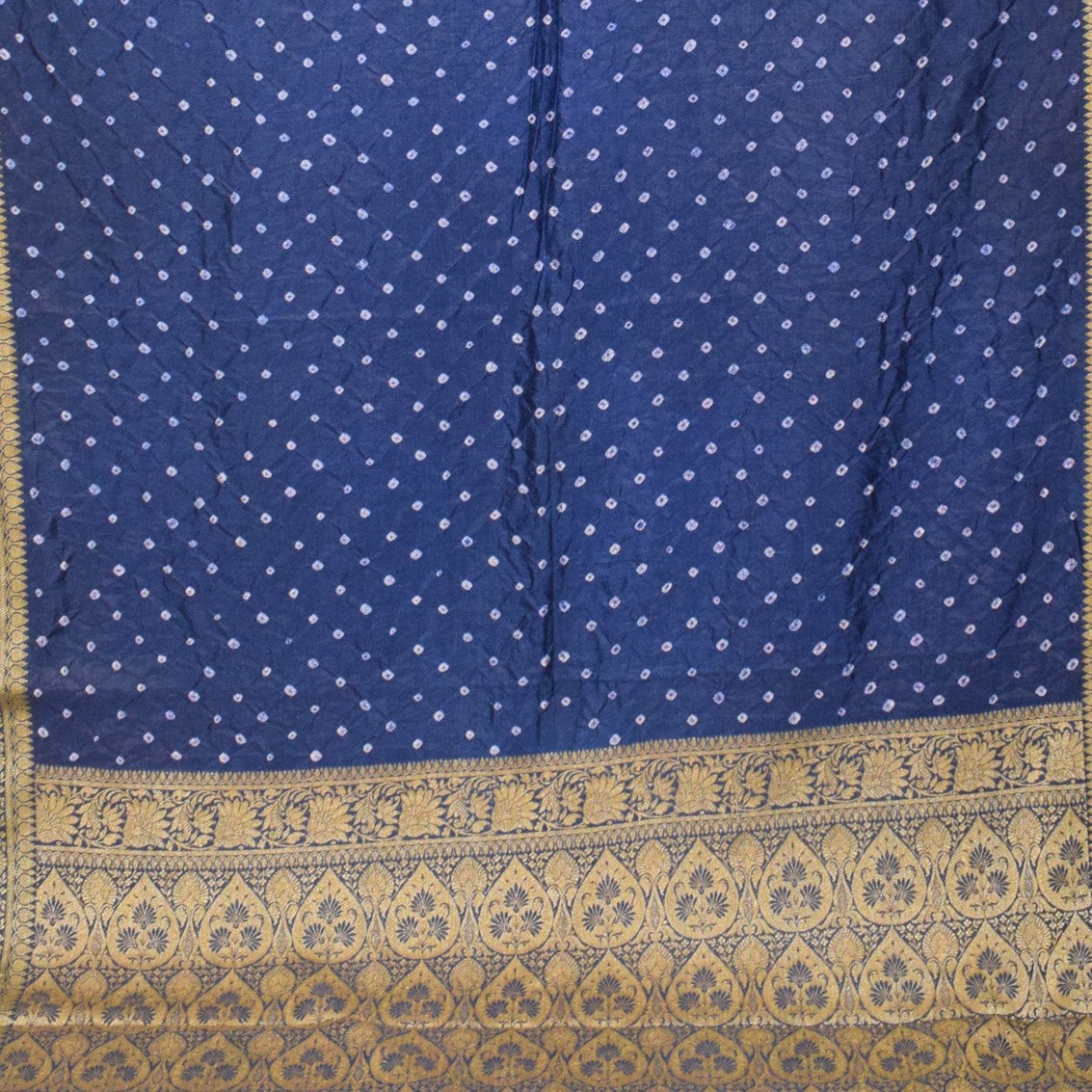 Bandhej ( Tie-Dye) Dupian Silk Designer Saree with Nakshi Border - 5.5 Mtr Length + 0.85 Mtr Blouse Piece - SKU : ZD28B01C