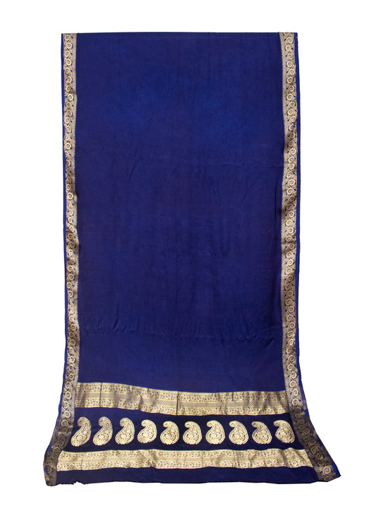 Plain Dyeing Modal Silk Nakshi Border Saree - With Blouse Piece    -  SKU : KK21301C