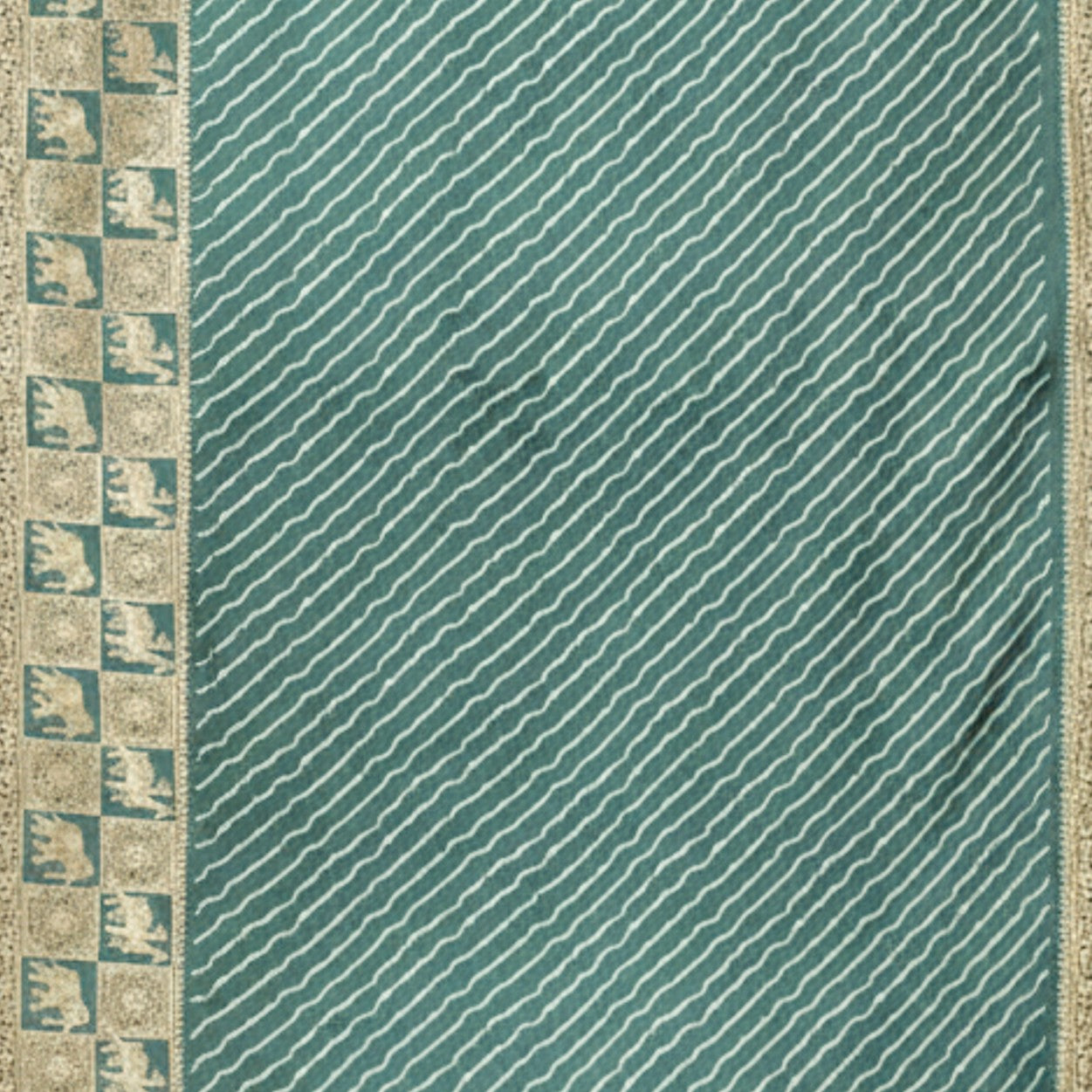 Laheryu Print Dola Silk With Full Nakshi Border Saree With Worked Blouse Piece - 5.5 Mtr Length - SKU : KK28901H