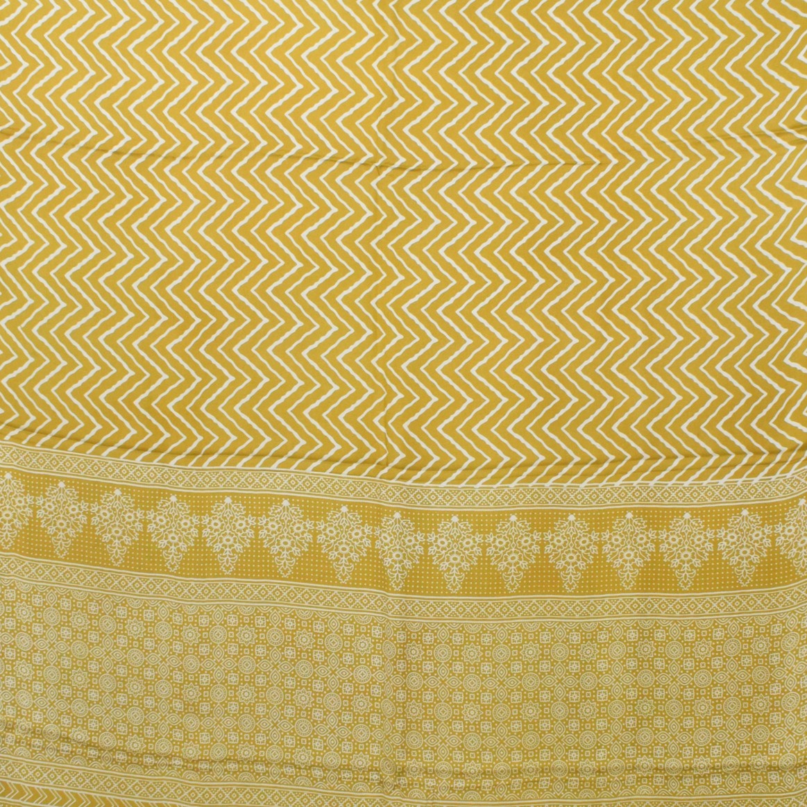 Laheryu Print Modal Silk Lagdi Patto with Tassels Screen Print Hand Printed Saree - With Blouse Piece - 5.5 Mtr Length - SKU : ID04C02B