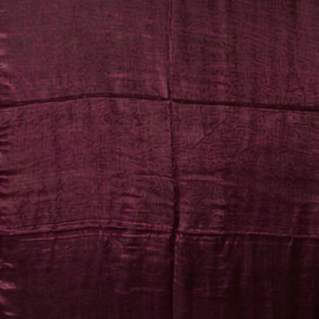 Plain Dyeing Modal Silk Saree with Tassels - With Blouse Piece - 5.5 Mtr Length - SKU : 0175-MRMR