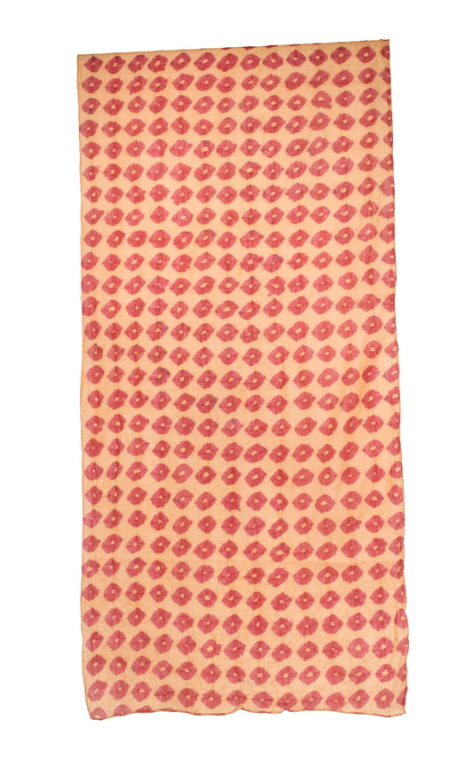 Bandhej ( Tie-Dye) Handloom Cotton Stole - 2.1 Mtr Length - SKU : FH28302A