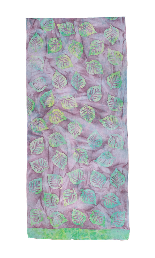 Wax Batik Cotton Natural Dye Stole - 2.1 Mtr Length - SKU: RA04901C