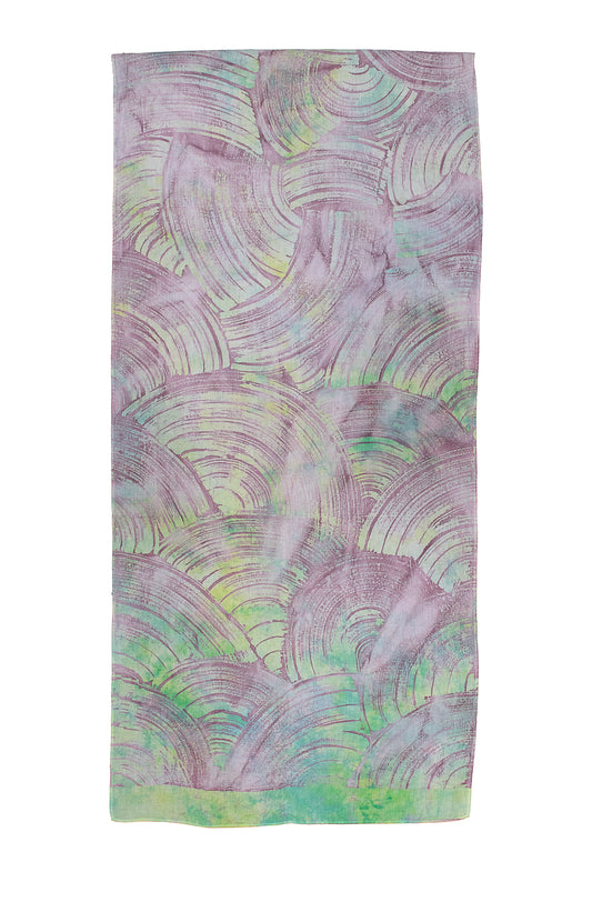 Wax Batik Cotton Natural Dye Stole - 2.1 Mtr Length - SKU: RA04901M