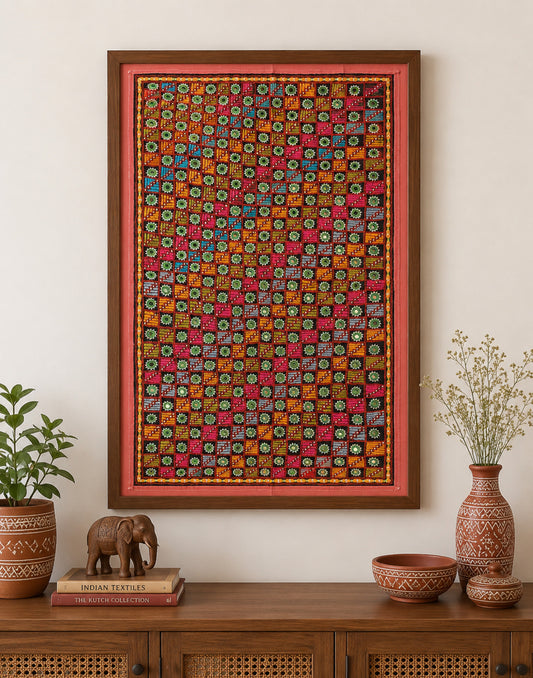 Kharek Work Cotton Wall Decoration - SKU: AH14403A