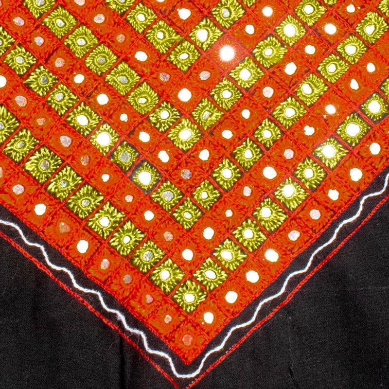 Chhabli Mirror Work Cotton Hand Embroidered Yoke - SKU : SH07503D