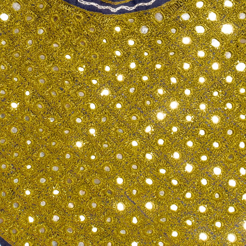 Chhabli Mirror Work Cotton Hand Embroidered Yoke - SKU : SH07503C