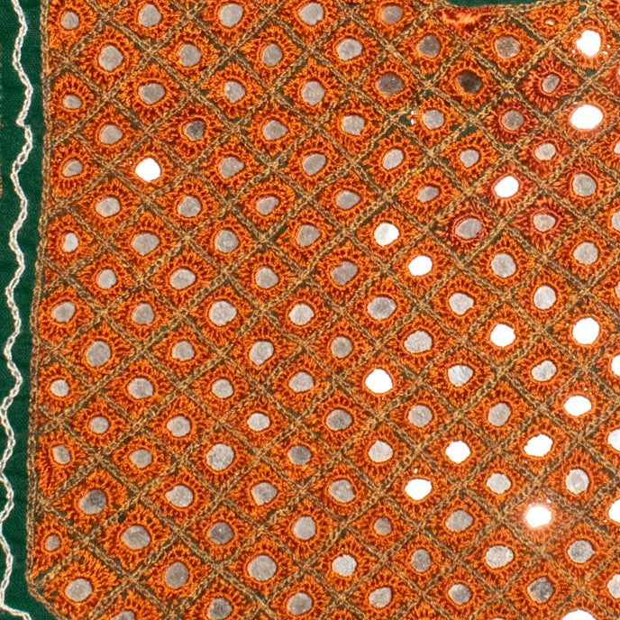 Chhabli Mirror Work Cotton Hand Embroidered Yoke - SKU : SH07503F