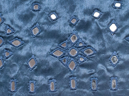Mirror Work Mashru Silk Hand Embroidered Blouse - Unstitched   - 1.2 Mtr Length  -  SKU: EK18A01A