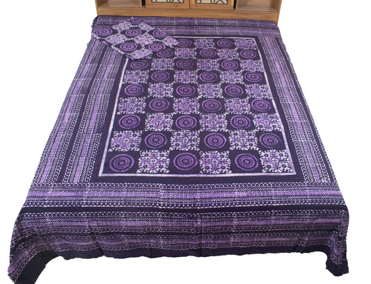 Wax Batik Cotton Hand Printed Bedsheet - Double - SKU: AA06C01C