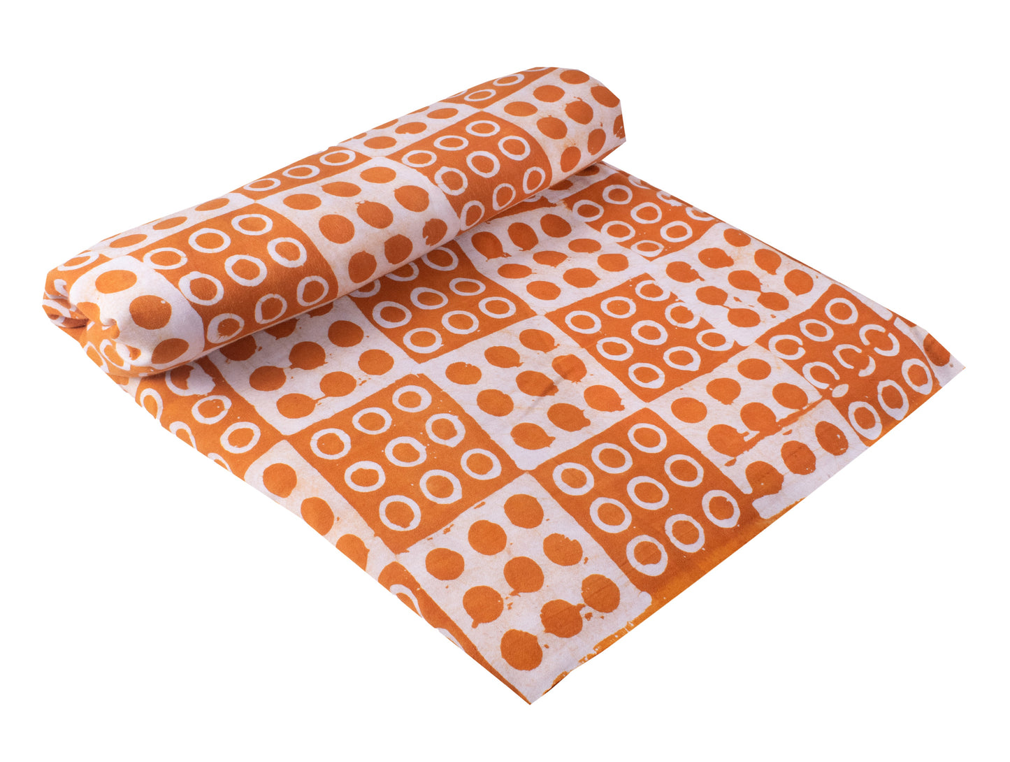 Wax Batik Rayon Hand Block Print Fabric    -  SKU: MS10901D