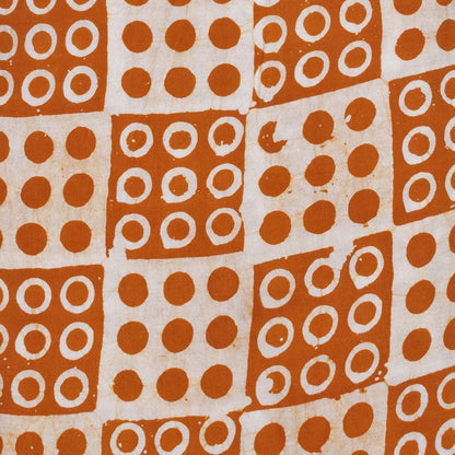 Wax Batik Rayon Hand Block Print Fabric    -  SKU: MS10901D