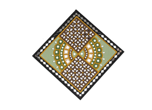 Lippan Kam (Mud Mirrorwork) - Hand Crafted Ethnic Wall Decor - SKU : 0353