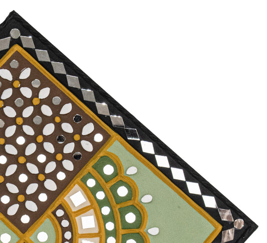 Lippan Kam (Mud Mirrorwork) - Hand Crafted Ethnic Wall Decor - SKU : 0353