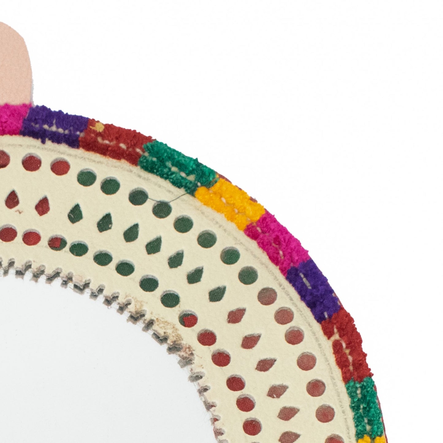 Round Medium Mirror Leather Craft - SKU: 0013