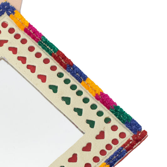 Rhombus Small Mirror Leather Craft - SKU: 0015