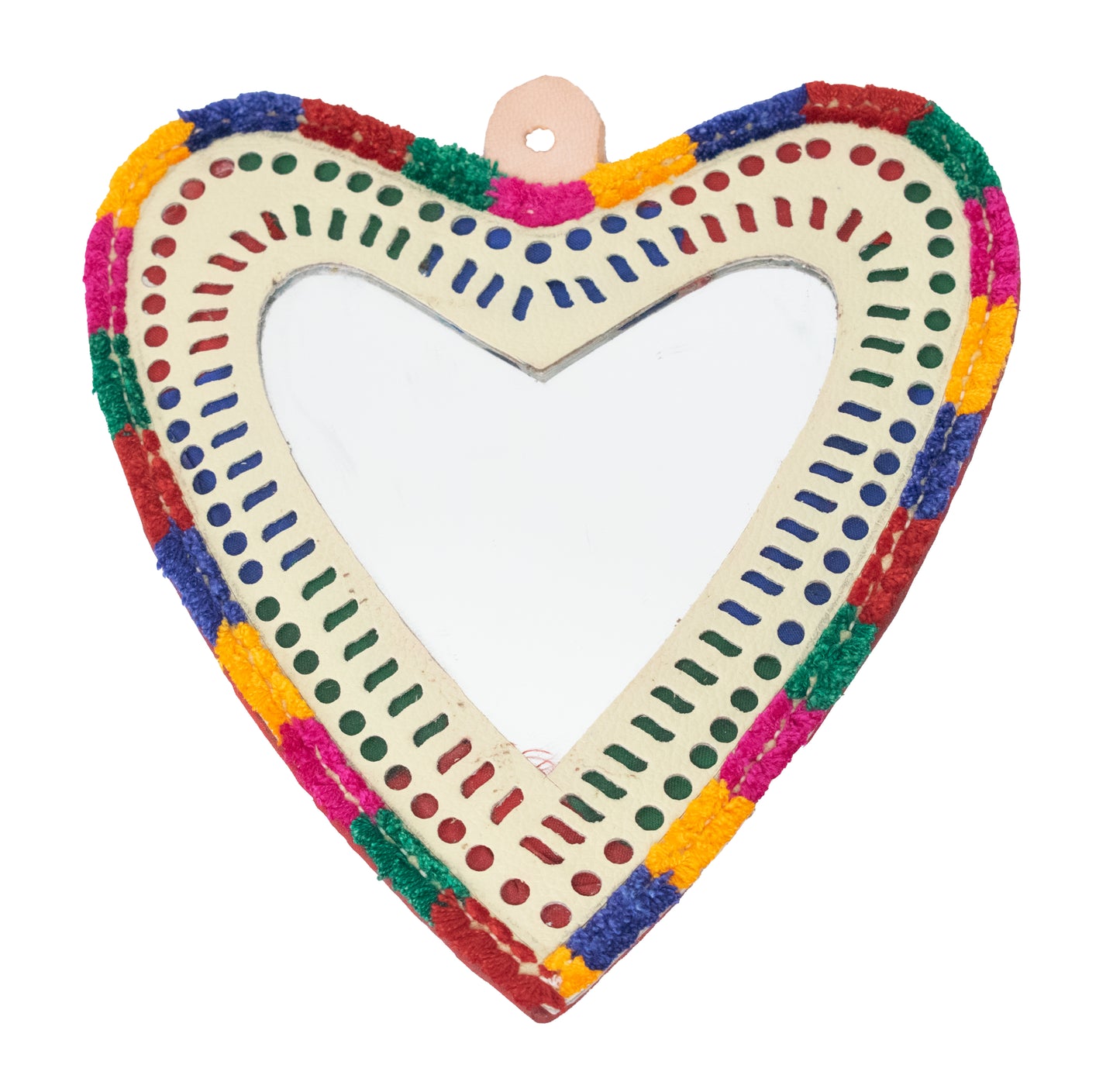 Heart Small Mirror Leather Craft    -  SKU: 0018