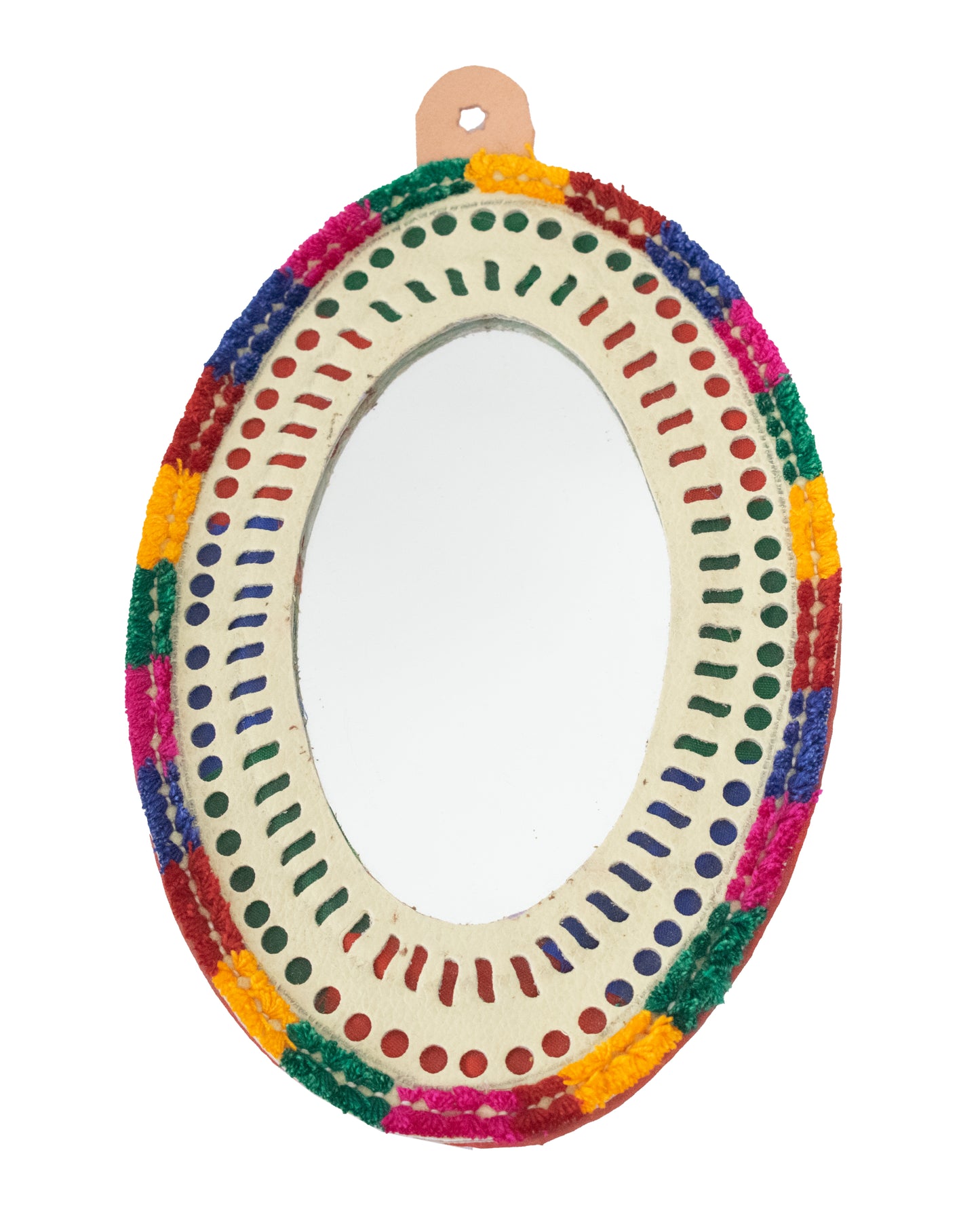 Oval Small Mirror Leather Craft    -  SKU: 0020