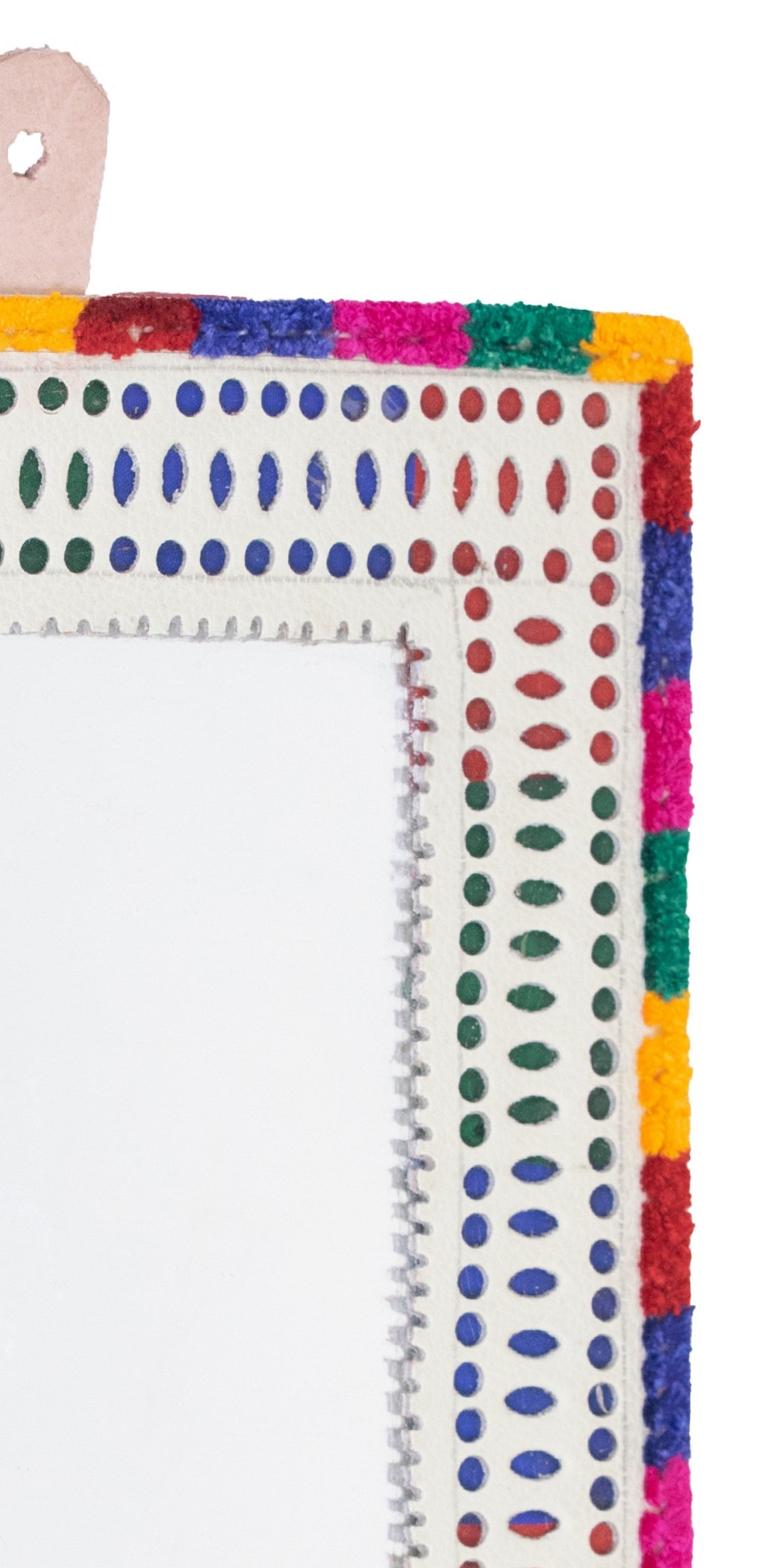 Leather Craft Punch Work Rexine Mirror Large - Rectangle within Rectangle - SKU: AH25601A