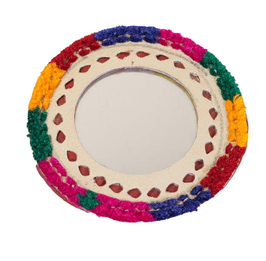 Leather Craft Punch Work Decorative Handmade Mirror