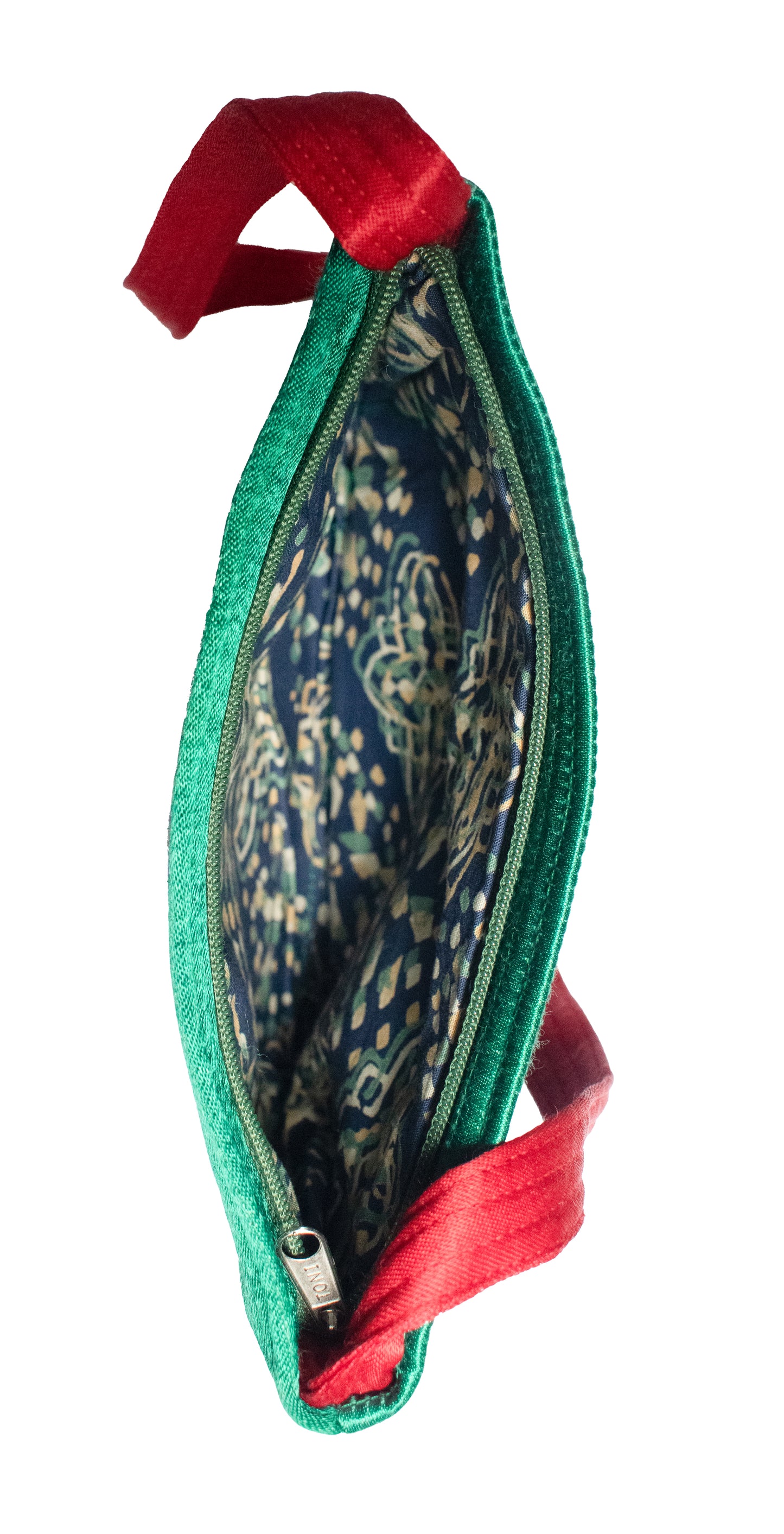 Ahir Work Raw Silk Shoulder Bag - SKU: 0002