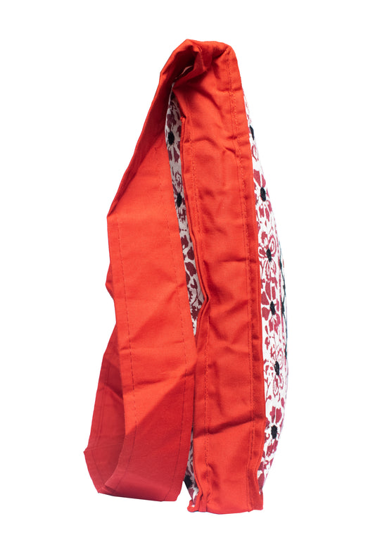Bela Print Cotton Bela Print & Small Mirror Work Shoulder Bag - SKU: 0003
