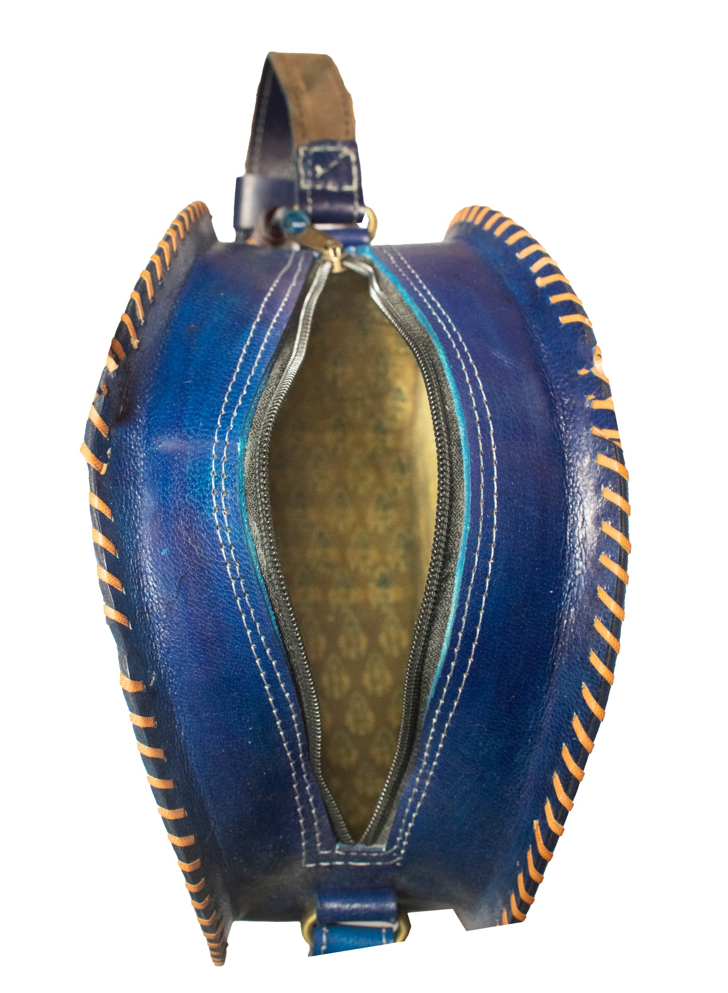 Bavalia Work Pure Leather Fine Mirror and Threadwork Embroidery Sling Bag - SKU: AB12701A