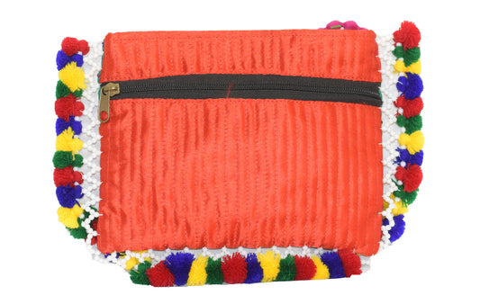 Antique Work Mashru Silk Sling Purse - SKU: MC30C20B