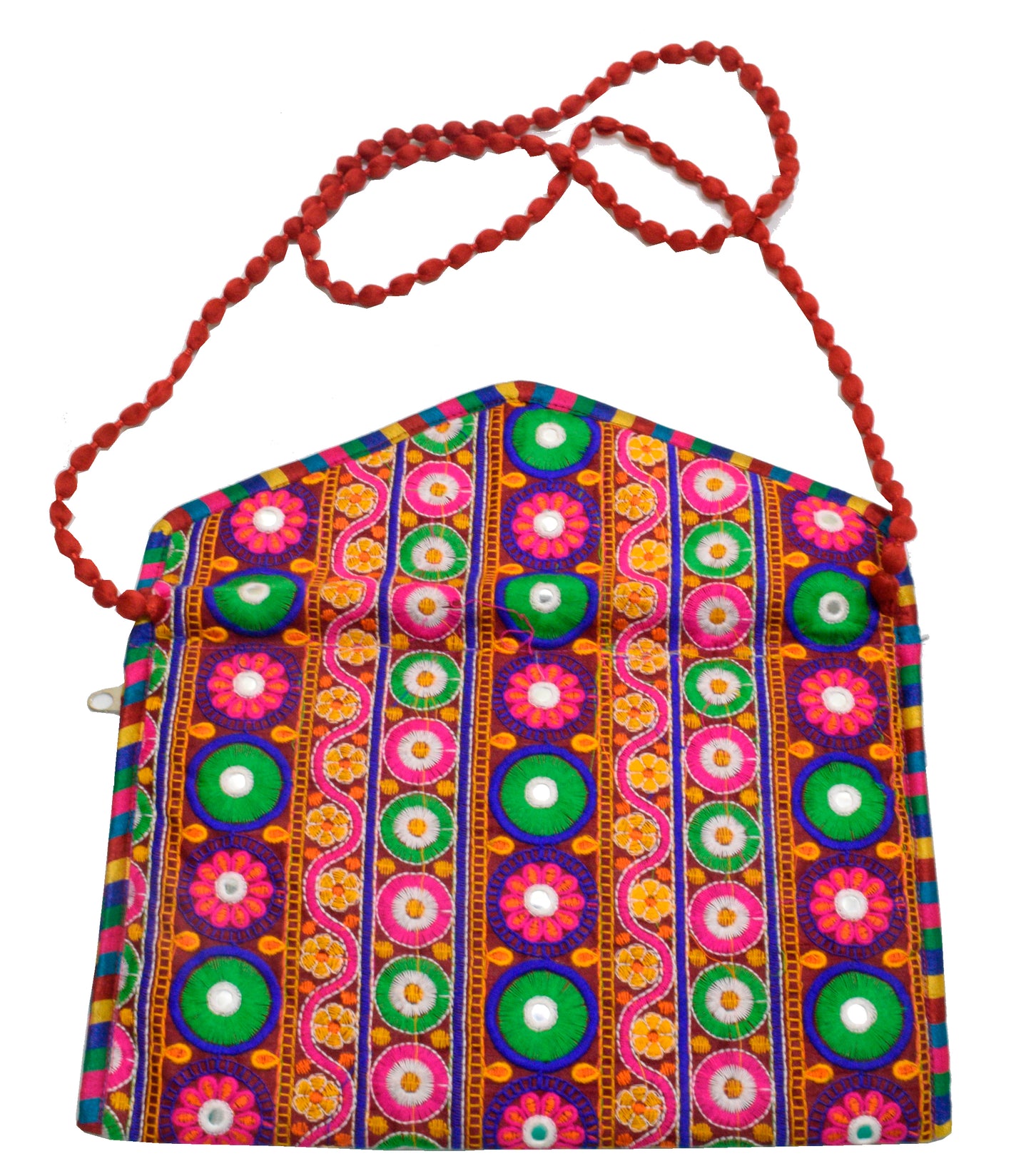 Machine Embroidery Cotton Sling Purse - SKU: JA31702C